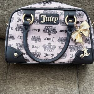 Juicy Couture Black and Gold Satchel